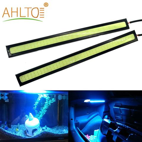 2 piezas 17cm 2 filas Led COB brillante Universal DRL LED luces de circulación diurna lámpara de coche luces externas Auto impermeable estilo de coche de la lámpara ► Foto 1/6