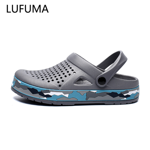 Los hombres de la marca sandalias negro jardín Casual Aqua zuecos caliente hombre banda de verano sandalias diapositivas playa piscina zapatos zapatillas ► Foto 1/6