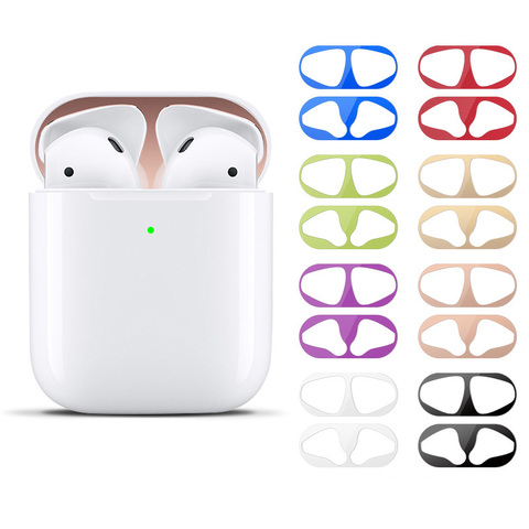 Pegatina a prueba de polvo para AirPods 1, 2, película protectora para auriculares, pegatinas de cubierta ► Foto 1/5