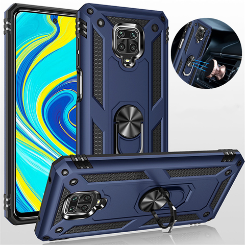 Funda a prueba de golpes para Xiaomi Redmi Note 9S, funda trasera con soporte para anillo de coche, para Redmi Note 9 Pro Max ► Foto 1/6