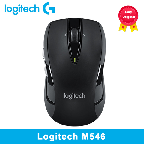 Logitech-ratón óptico inalámbrico M546, Mouse ergonómico de 2,4 GHz y 1000 DPI para juegos en casa, oficina, escritorio, portátil y PC Original ► Foto 1/5