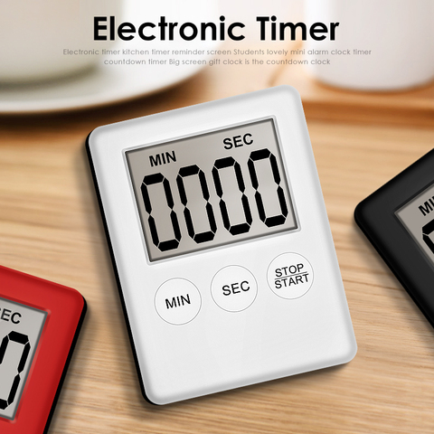 Súper fino pantalla Digital LCD cocina cuenta atrás reloj con imán dormir cronómetro reloj Temporizador reloj dropship TSLM1 ► Foto 1/6