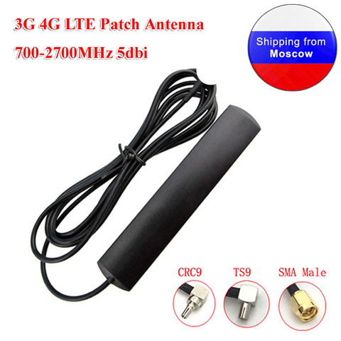 Antena de parche 3G 4G LTE, 700-2700MHz, 5dbi TS9 CRC9, conector macho, SMA, Cable de extensión, antena universal, WIFI ► Foto 1/6