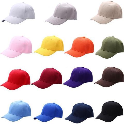 Sombrero con visera curvada para hombre y mujer, gorra de béisbol de Color sólido, ligera, ajustable, para exteriores ► Foto 1/6