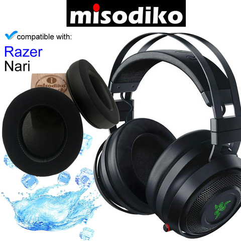 Misodiko Replacement [Actualizado Gel de enfriamiento] Oval oreja almohadillas cojín-para Razer Nari final 7,1 inalámbrico/juegos por cable de auriculares ► Foto 1/1