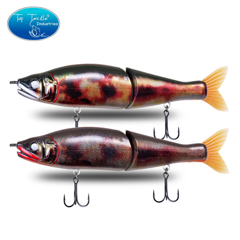 CFLURE fisnhing-señuelo swimbait flotante de hundimiento lento, 220mm, cebos deslizantes para Lucio, percha, carnadas con articulaciones y bajos grandes ► Foto 1/6