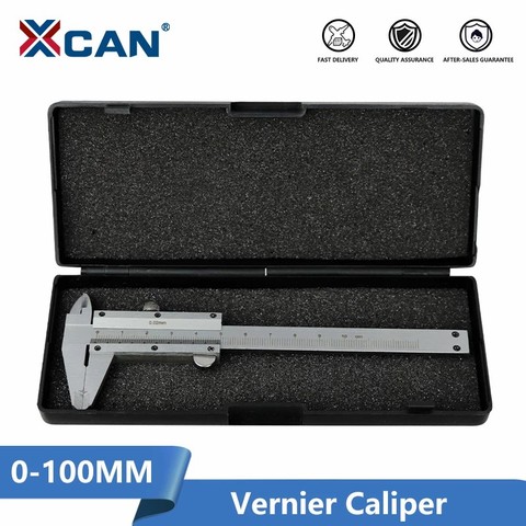 Calibrador Vernier de acero inoxidable, 0-100mm de precisión, 0,02mm, para herramientas de medición, calibrador de Metal ► Foto 1/6