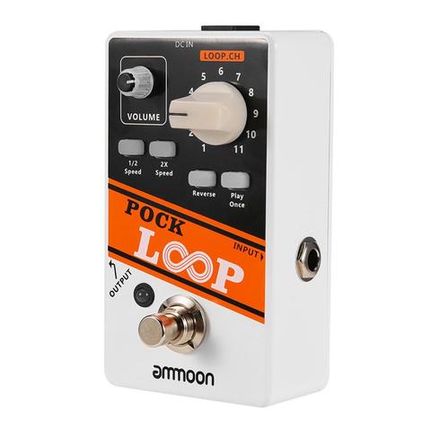 Ammoon-Pedal de efecto de guitarra POCK Looper, 11 repeticiones distintas, máximo 330 minutos, admite reproducción, funciones de marcha atrás, Bypass verdadero ► Foto 1/6