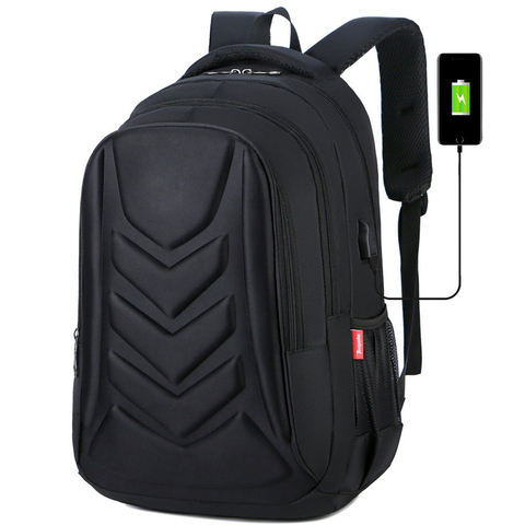 Mochila De Negocios impermeable con carga USB para hombre y mujer, morral para ordenador portátil, EVA, para fin de semana, escolar ► Foto 1/6