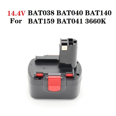 Batería recargable para bosch BAT038, 14,4 V, 2000mAh, BAT038, BAT040, BAT140, BAT159, BAT041, 3660K, NI-CD, PSR, GWS, GHO, 14,4 V ► Foto 1/5