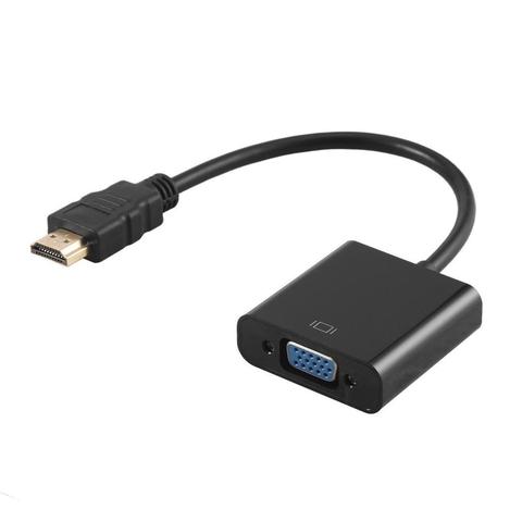 Adaptador HDMI compatible con VGA macho a hembra, convertidor de Cable para HDMI-VGA de 1080P, Cable de Audio y vídeo VGA para TV Box PC ► Foto 1/6