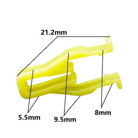 Enganche de plástico amarillo para consola central de coche, panel de navegación para CD, DVD, audio, tipo U, hebilla, 30 Uds. ► Foto 1/6