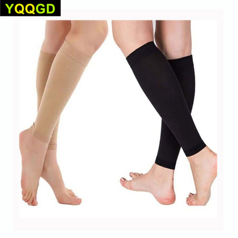 Calcetines de compresión para hombre y mujer, calcetín médico de calidad médica hasta la rodilla, con soporte de manga de 30-40mm Hg, 1 par ► Foto 1/6