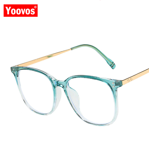 Yoovos 2022 mujeres gafas de marco de gafas para mujer gafas de protección contra luz azul óptica marca Marco de anteojos de diseñador de las mujeres ► Foto 1/6