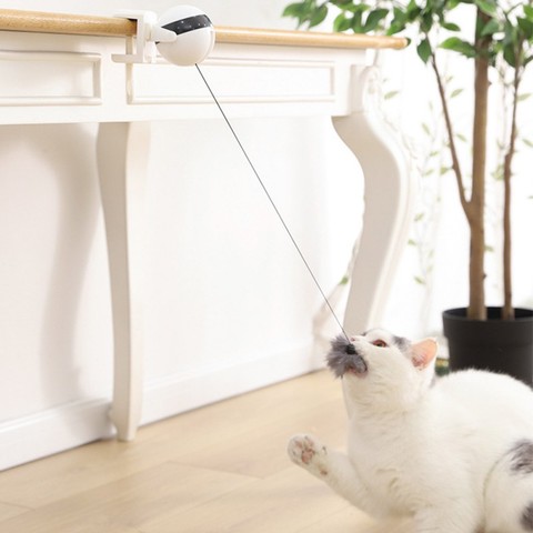 Elevación eléctrica juguete de gato interactivo juguete de ingenio para gatos de rompecabezas con bolas de aleteo de rompecabezas interactivo juguete del animal doméstico ► Foto 1/6