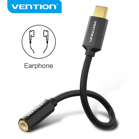 Vention USB tipo C a 3,5mm cable de Audio de tipo-C para Auriculares auriculares adaptador de Cable de Audio USB-C AUX. para altavoz Xiaomi mi6 ► Foto 1/6