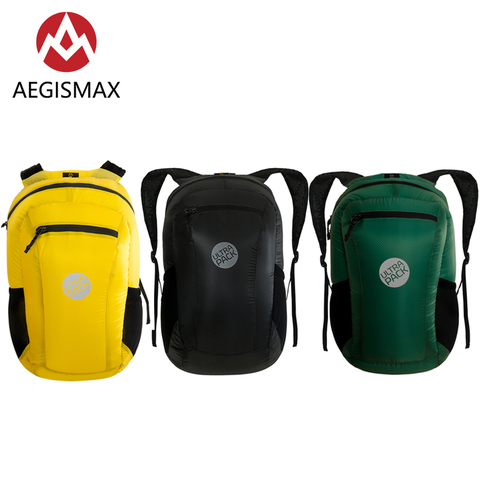 AEGISMAX 18L plegable al aire libre ultra ligero mochila de viaje de deportes 20D de nylon impermeable camping senderismo bolsa PU3000 ► Foto 1/5