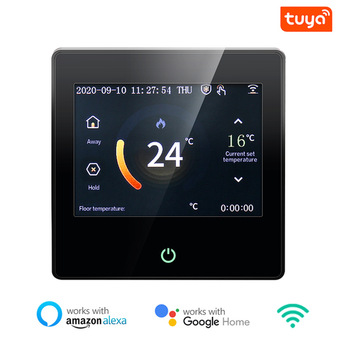 Tuya-termostato inteligente WiFi, controlador de temperatura de calefacción con pantalla táctil LED, Celsius/fahrenheed, funciona con Alexa y Google Home ► Foto 1/6