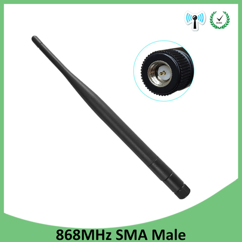 868 MHz 915 MHz antena 5dbi conector macho SMA GSM 915 MHz 868 MHz antena al aire libre repetidor de señal de antenne impermeable Lorawan ► Foto 1/6