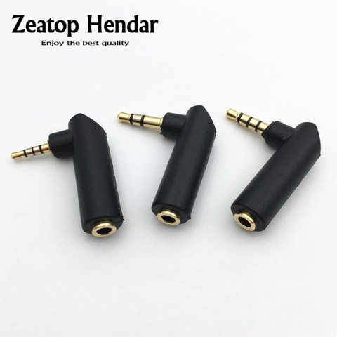 Conector de Audio macho en forma de L, 1 Uds., ángulo recto dorado, 3,5mm, 3 / 4 polos, hembra estéreo a 2,5mm/3,5mm ► Foto 1/6