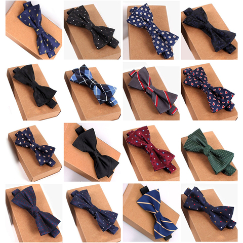 Corbata de diseño de alta calidad de moda 2022 hombre camisa accesorios Marina corbata de lazo para boda hombres venta al por mayor pajarita de fiesta Formal ► Foto 1/6