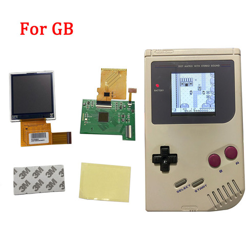 Luz Juegos de LCD para Nintend GB lcd con retroiluminación de la pantalla de alta luminosidad LCD con cable de cinta de reemplazo para GB DMG GBO consola ► Foto 1/6