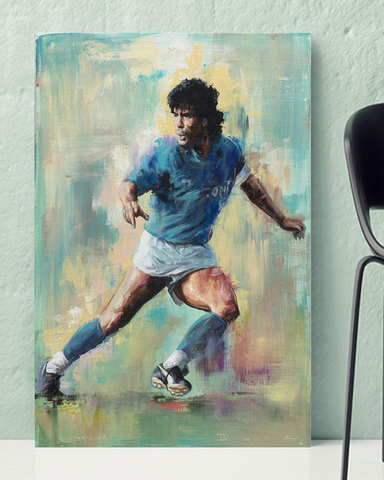 Póster de tela de gran seda para decoración del hogar, póster de tela con diseño de la leyenda del fútbol, Maradona, regalo para decoración interior, 06 ► Foto 1/5