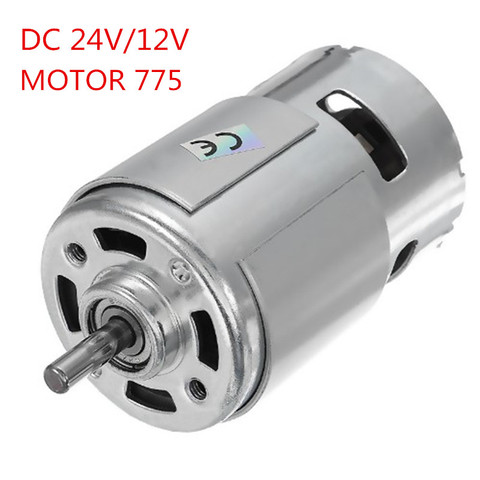 Motor eléctrico de CC de 24V/12V, 15000RPM, alto par, CC 775, herramienta eléctrica, nuevos motores y piezas de Motor de CC ► Foto 1/5