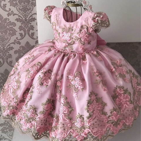 Vestido de flores de boda para niña, vestido de fiesta de princesa, vestido Formal de graduación, vestido de cumpleaños para niña pequeña ► Foto 1/6