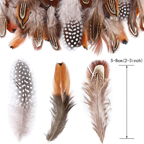 Plumas de faisán naturales para manualidades, accesorios de decoración de joyería, plumas de pavo real de 5-8CM, venta al por mayor, 60 uds. ► Foto 1/6