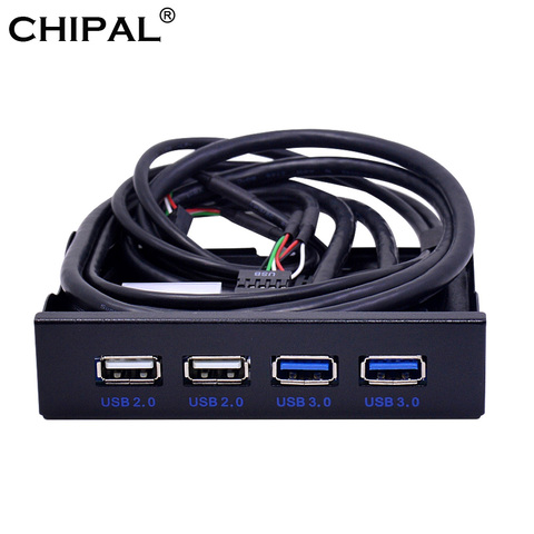 CHIPAL 4 puertos USB 2,0 USB 3,0 del Panel frontal USB3.0 Hub Splitter interna Combo adaptador de soporte para escritorio 3,5 pulgadas disquete Bay ► Foto 1/6