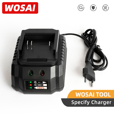 WOSAI-Paquete de adaptador de cargador de 12V, 16V y 20V, Taladro Inalámbrico, sierra de plantilla, llave, destornillador, martillo, amoladora angular, cargador de batería de litio ► Foto 1/6