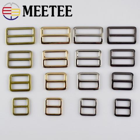 5 piezas 2 cm 2,5 cm 3,2 cm de 3,7 cm correas de Metal Tri Glide ajuste hebilla palabra hebilla bolso de cinturón de metal anillo hebilla bolsa partes F4-4 ► Foto 1/6