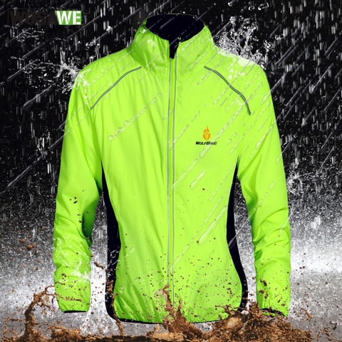 WOSAWE-Chaqueta para ciclismo, transpirable, ligera, cortavientos, reflectante, resistente al agua y a la lluvia ► Foto 1/6