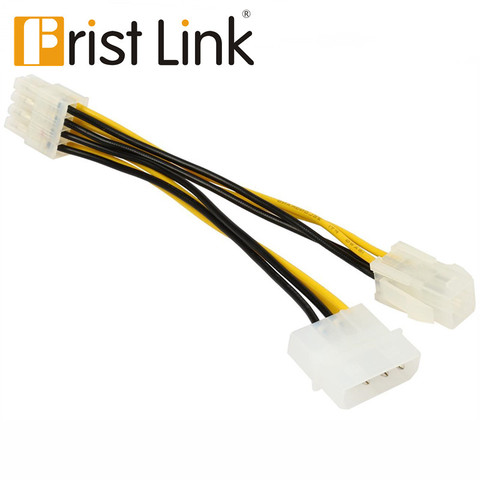 Frist enlace 6 pulgadas ATX 12V P4 4-Pin Molex LP4 a EPS 12V 12V 8-Pin de la placa base/CPU adaptador de fuente de alimentación de convertidor Cable F/M ► Foto 1/6