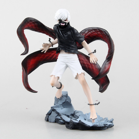 Figura de acción de Anime de Tokyo Ghoul, máscara, Ken, Kaneki, melanismo, modelo de PVC, estatua, juguetes, 22cm, modelo T30 ► Foto 1/4