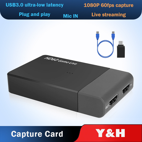 EZCAP-captura de vídeo USB 261, 1080 M, 3,0 P, 60FPS, HDMI a USB, tarjeta de juego, captura de vídeo, retransmisión en directo con micrófono ► Foto 1/6