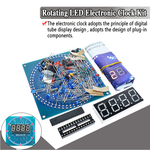 Módulo de reloj electrónico de alarma con pantalla LED giratorio DS1302, KIT de bricolaje, pantalla LED de temperatura ► Foto 1/6