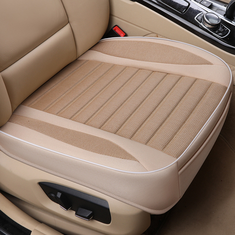 Cubierta de lino para asiento de coche, Protector de cojín de asiento del coche, alfombrilla para asiento delantero de automóvil, accesorios interiores de estilismo para automóvil ► Foto 1/6