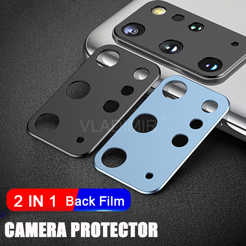 Funda de anillo de Metal para lente de cámara, Protector de pantalla para Samsung Galaxy S21 Ultra S20 Plus Note 20 Note20, película trasera ► Foto 1/6