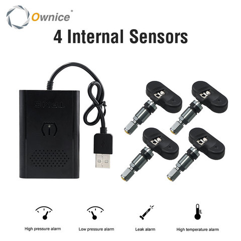 Ownice-sistema de alarma de supervisión de presión de neumáticos, TPMS, USB, Android, transmisión inalámbrica ► Foto 1/1