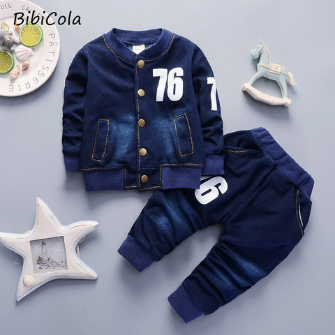 BibiCola niños Bebés Ropa conjunto primavera otoño trajes de deporte abrigos causales + Pantalones 2 uds conjunto de chándal para bebés pequeños trajes de niños ► Foto 1/6