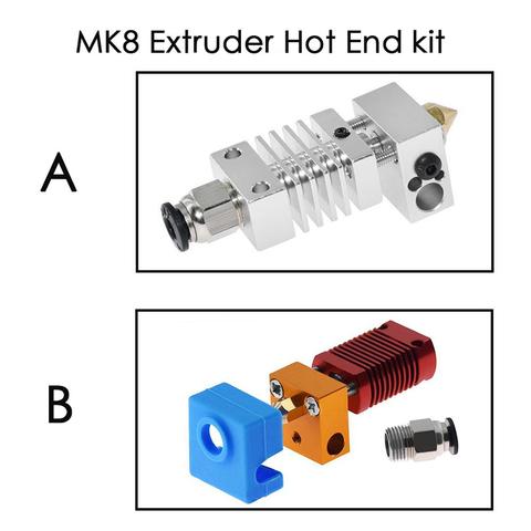 Extrusora ensamblada MK8, kit de extremo caliente para impresora Ender 3 CR10, boquilla de 1,75mm y 0,4mm, bloque térmico de aluminio, accesorios para impresora 3d ► Foto 1/6