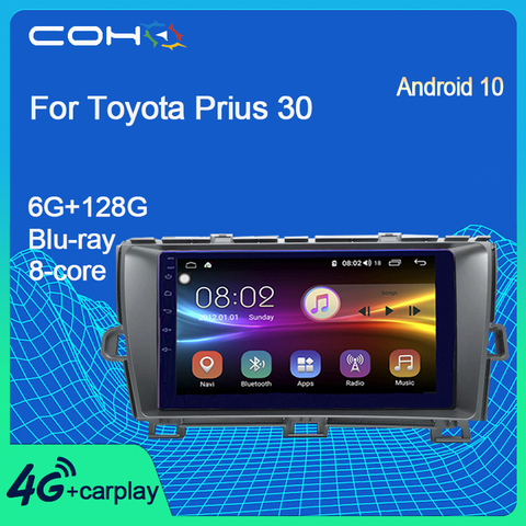 COHO para TOYOTA Prius 30 Android 10,0 octa core 6 + 128G reproductor Multimedia receptor estéreo de Radio ► Foto 1/1