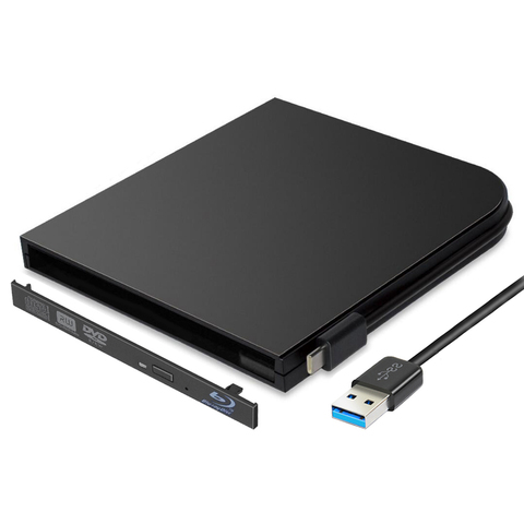 Caja portátil para reproductor Blu-ray, caja de unidad de disco óptico externo, tipo C, USB3.1 + USB 3,0, SATA, 9,0/9,5mm, para PC, portátil y Notebook ► Foto 1/6