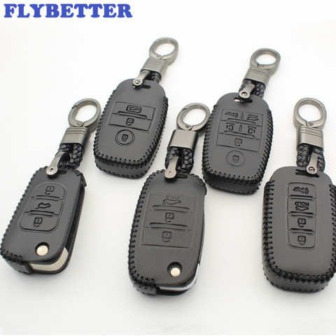 FLYBETTER-funda de piel auténtica para llave, para Kia K3/RIO/Ceed/Cerato/Optima/K5/Sportage/Sorento/K2/Soul/Sedona/Grand/Carnival L17 ► Foto 1/5