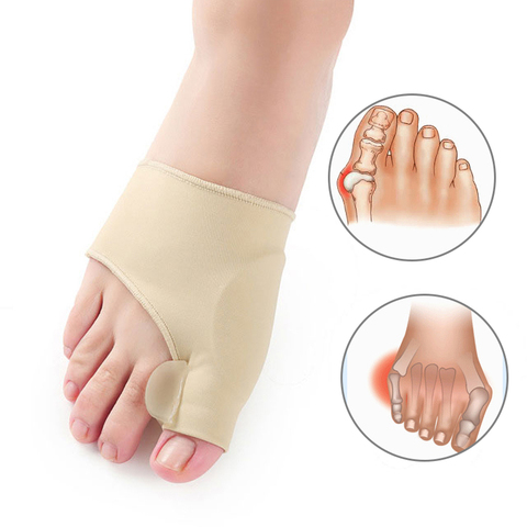 Corrector ortopédico para juanetes de hueso grande, Corrector de silicona para pedicura, tirantes Hallux Valgus, separadores de dedos, herramienta para el cuidado de los pies, 1 par ► Foto 1/6