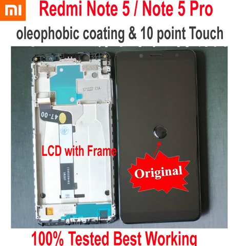 Original mejor Xiaomi Redmi Note 5 Pro MEG7S pantalla LCD 10 Punto de Contacto Montaje del digitalizador de pantalla con marco Hongmi Note5 Sensor ► Foto 1/3