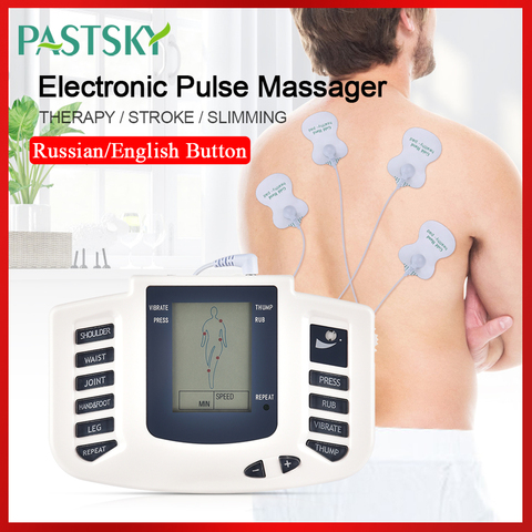 JR309 EMS cuerpo eléctrico Pluse Estimulador muscular decenas masajeador adelgazamiento acupuntura 16 pastillas Terapia Digital Electrostimulator ► Foto 1/6