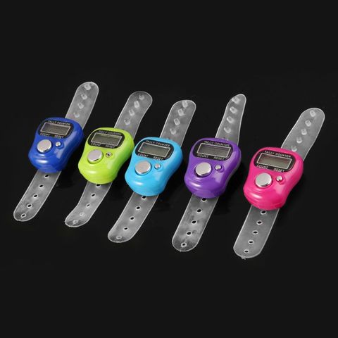 Mini marcador de Punto y Contador de dedo de fila contador Digital electrónico LCD para coser tejer herramienta para tejer contador de dedo ► Foto 1/6